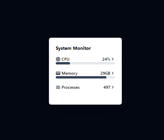 Windows System Monitor project screenshot